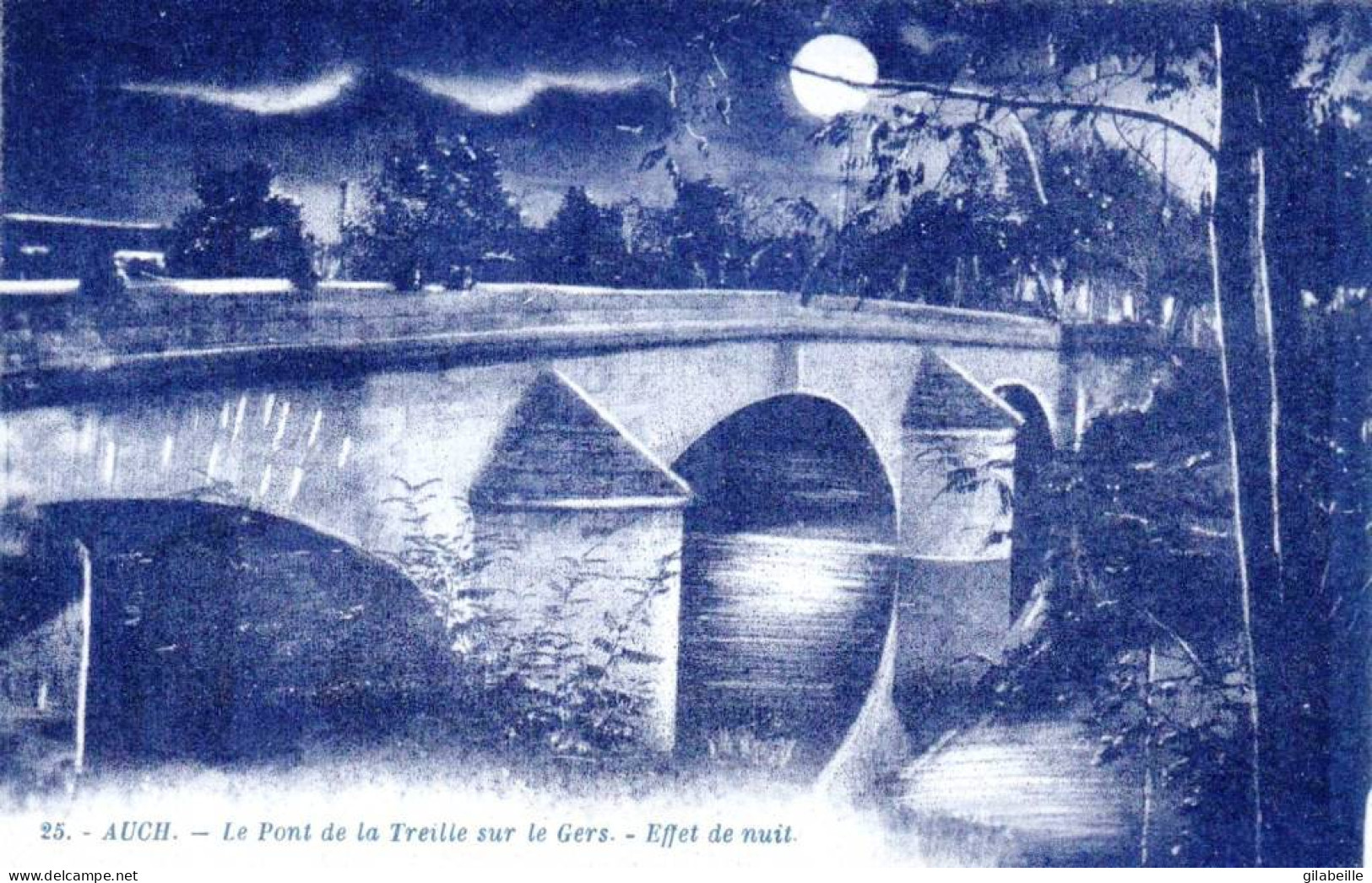 32 - Gers -  AUCH  -  Le Pont De La Treille Sur Le Gers - Effet De Nuit - Auch