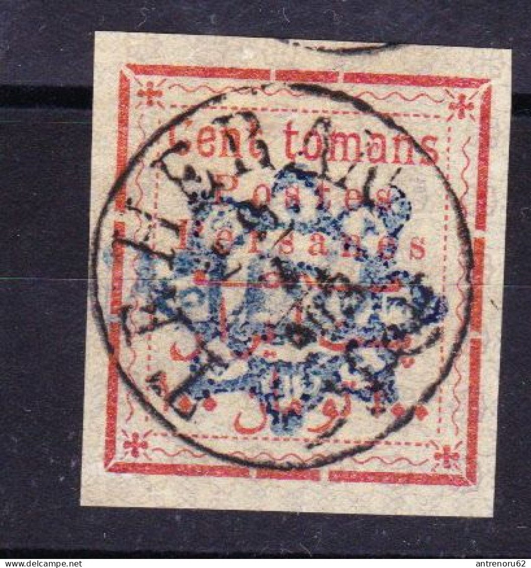 STAMPS-IRAN-USED-1902-100-TOMANS-SEE-SCAN-COTE-150-EURO - Iran