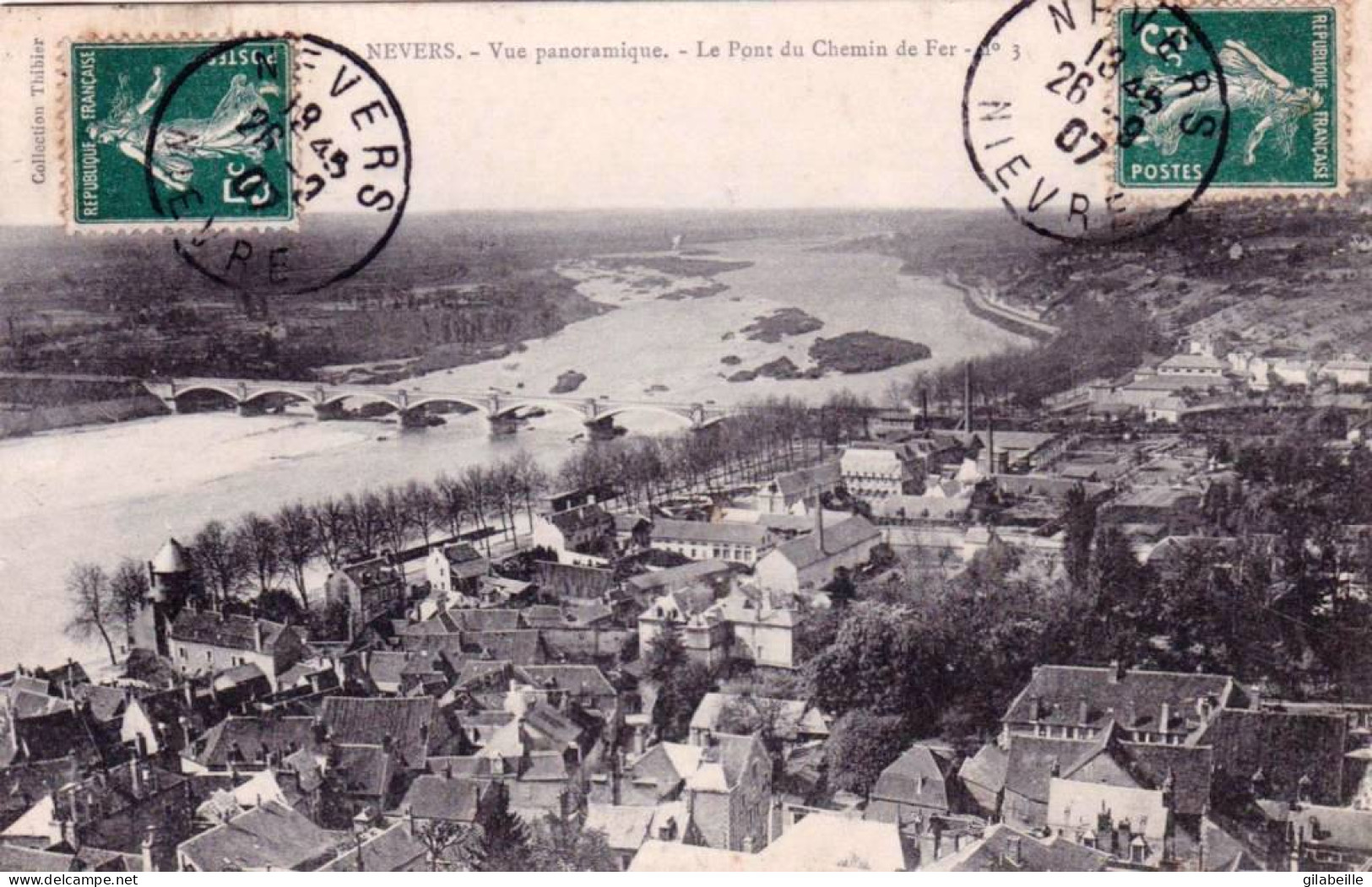 58 - Nievre -    NEVERS  -  Vue Panoramique - Le Pont Du Chemin De Fer - Nevers
