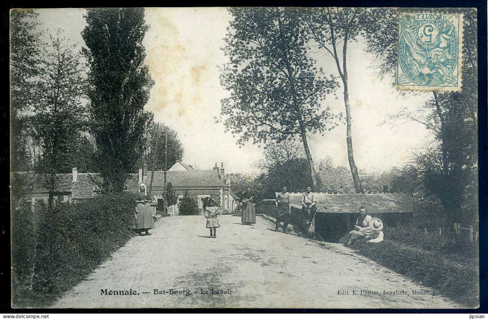 Cpa Du 37 Monnaie -- Bas Bourg , Le Lavoir     STEP101 - Monnaie