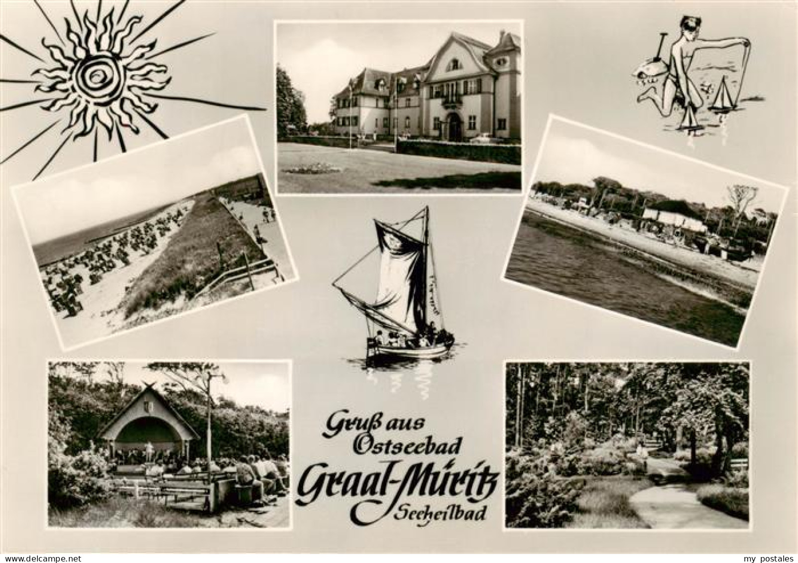 73891475 Graal-Mueritz Ostseebad Strandpartien Hotel Kurkonzert Waldpartie Graal - Graal-Müritz