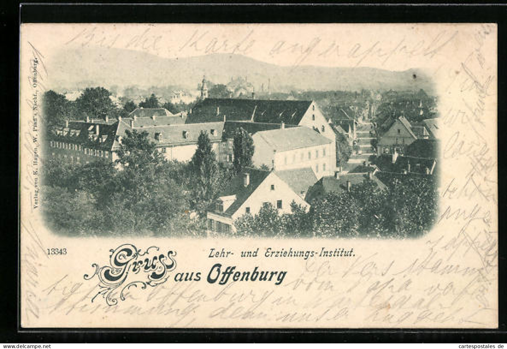 AK Offenburg, Blick Nach Dem Lehr- Und Erziehungs-Institut  - Offenburg