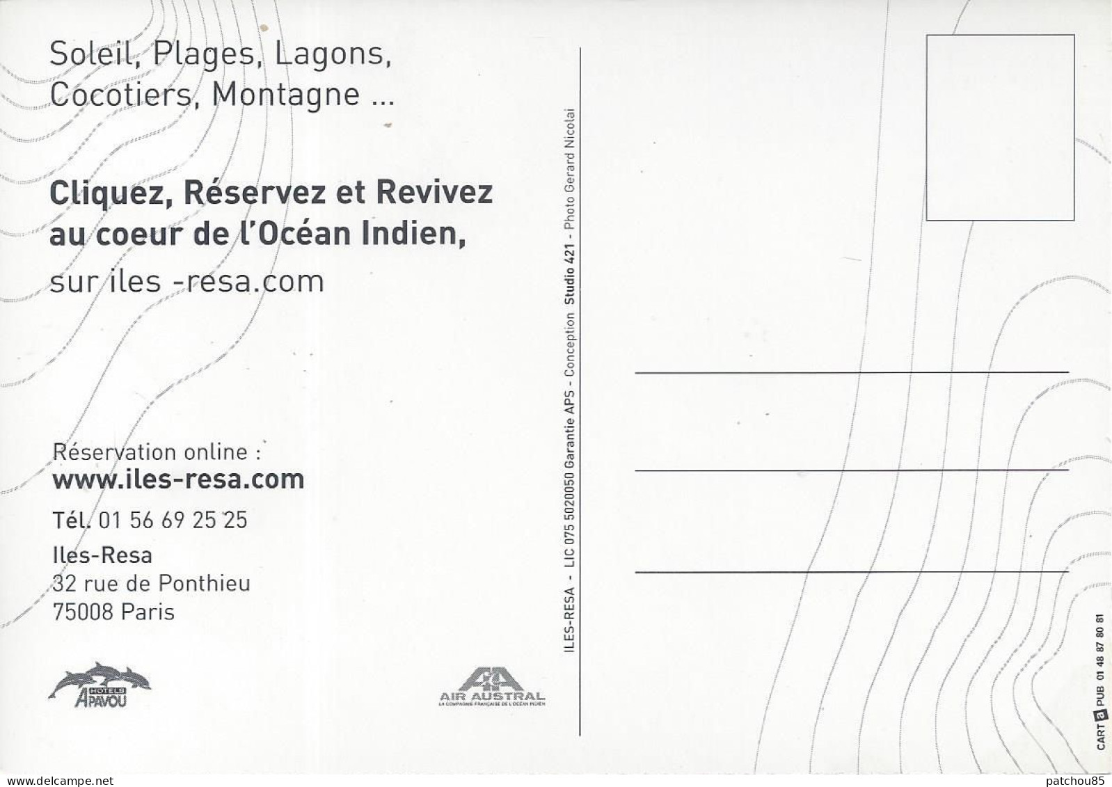 CP    Cliquez Réunion Soleil – Plages – Lagons – Cocotiers - Montagne - Publicidad