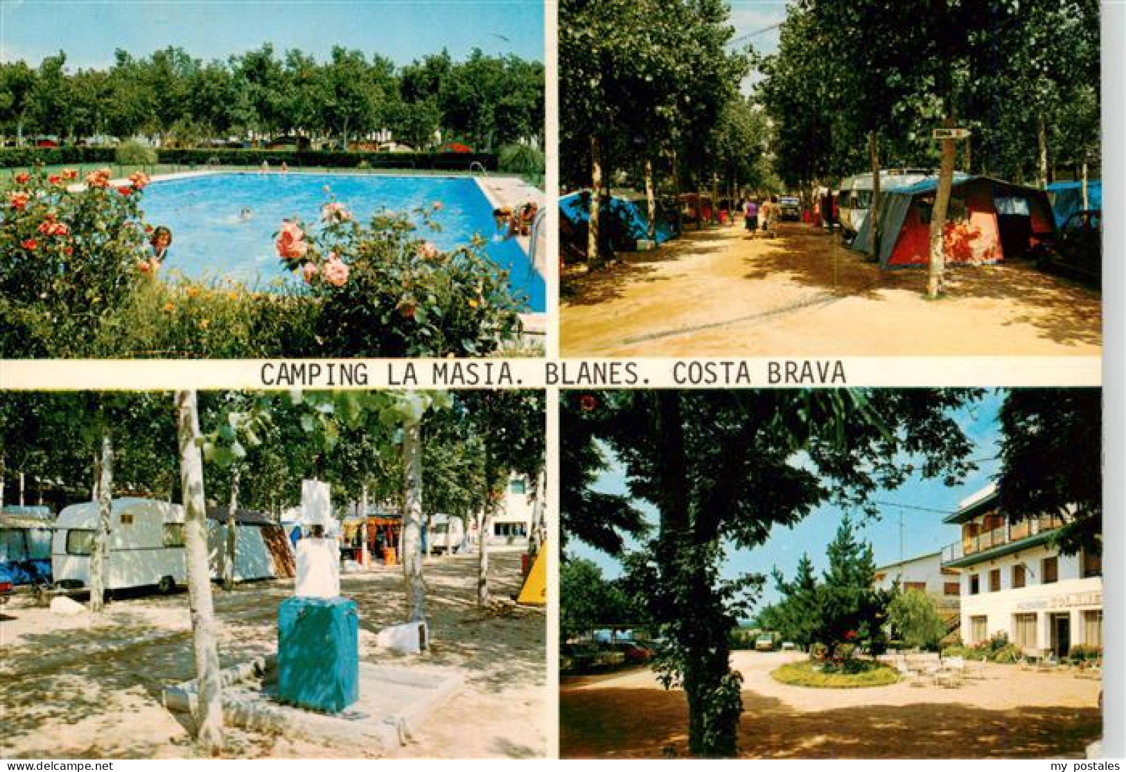 73891352 Blanes Costa Brava ES Camping La Masia Schwimmbad Zeltplatz Restaurant  - Sonstige & Ohne Zuordnung