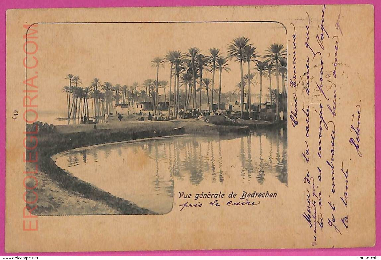 Ag2639  - EGYPT - VINTAGE POSTCARD  -  Bedrechen - 1902 - Sonstige & Ohne Zuordnung