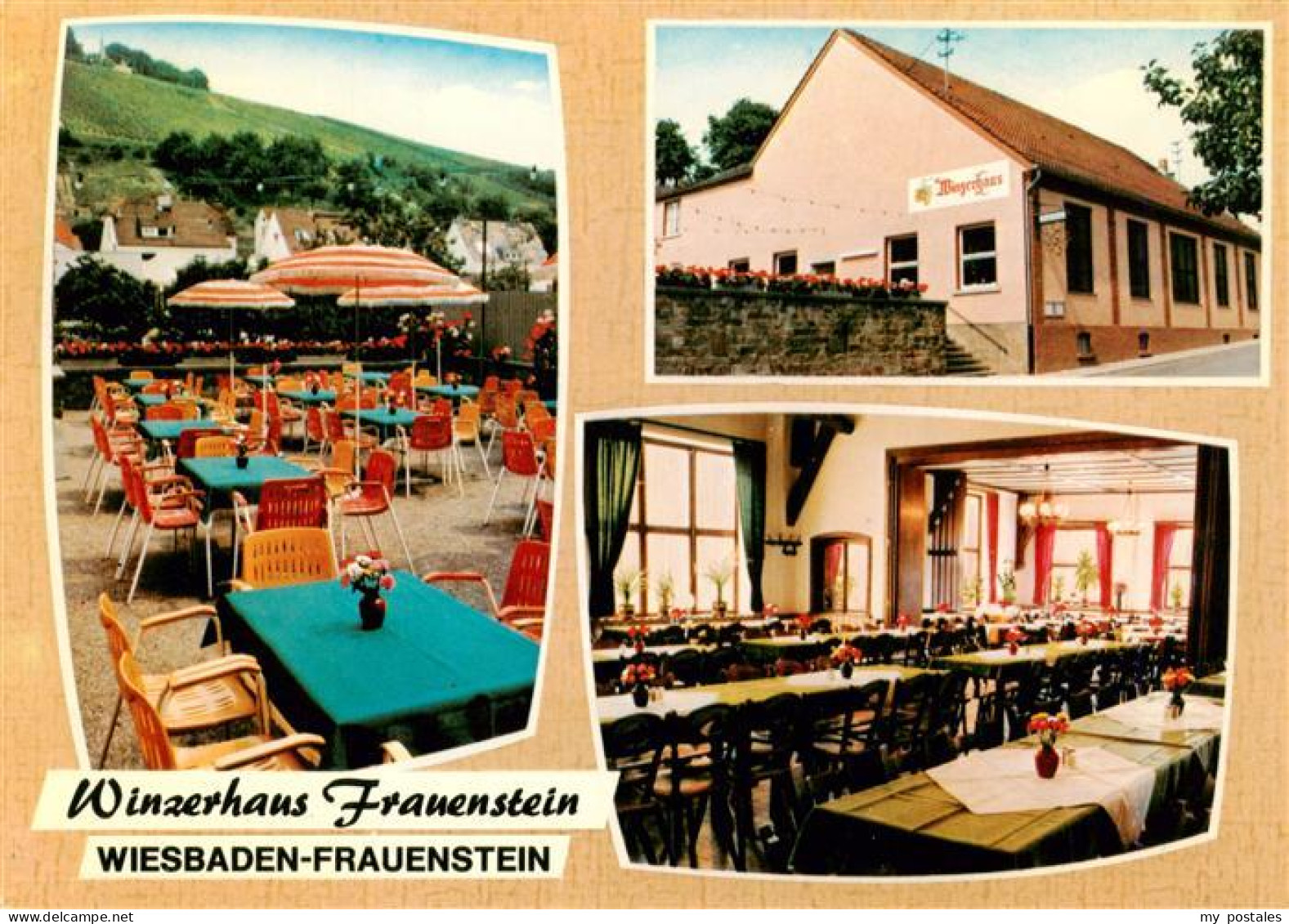 73891219 Frauenstein  Wiesbaden Winzerhaus Frauenstein Gastraum Terrasse  - Wiesbaden