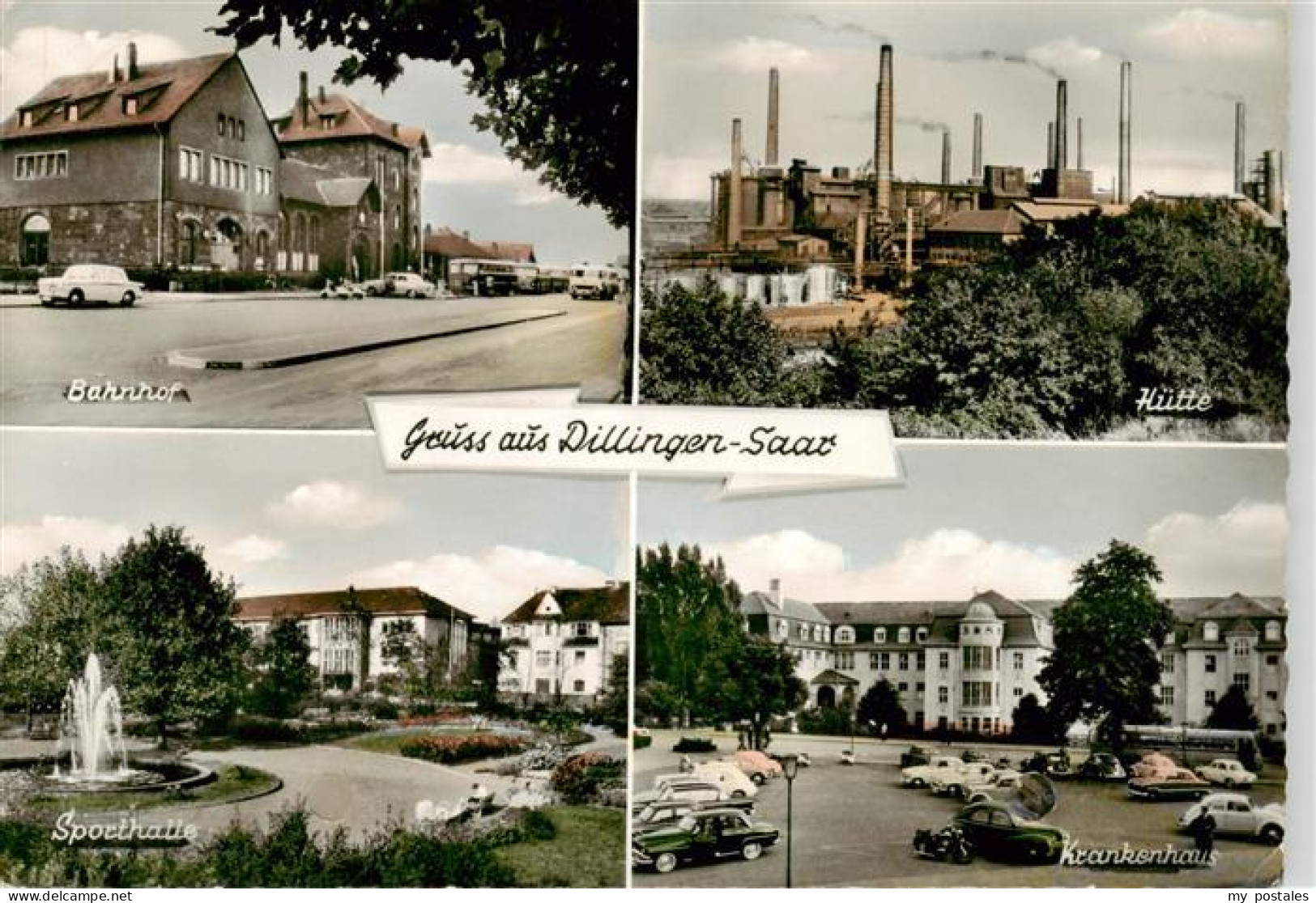 73890944 Dillingen Saar Bahnhof Huette Sporthalle Krankenhaus Dillingen Saar - Altri & Non Classificati