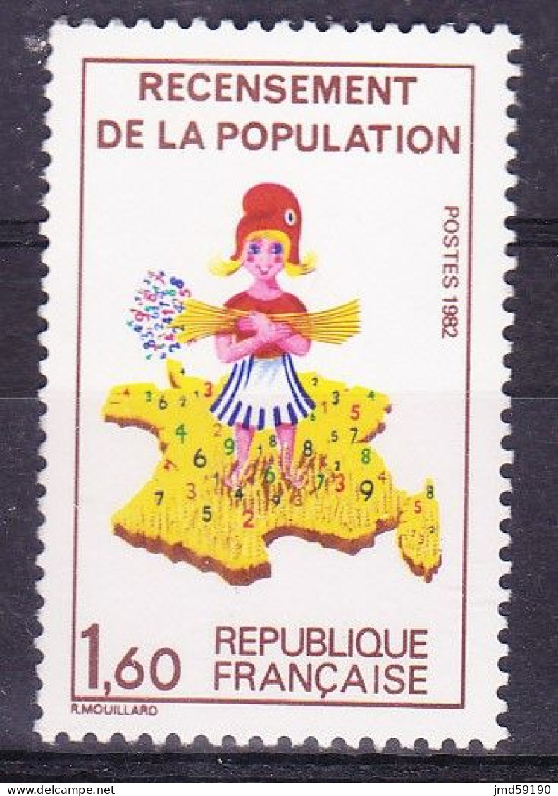 FRANCE Timbre 2202a Neuf**, Variété Recensement Sans Le Chiffre 7 Dans La Corse - Unused Stamps