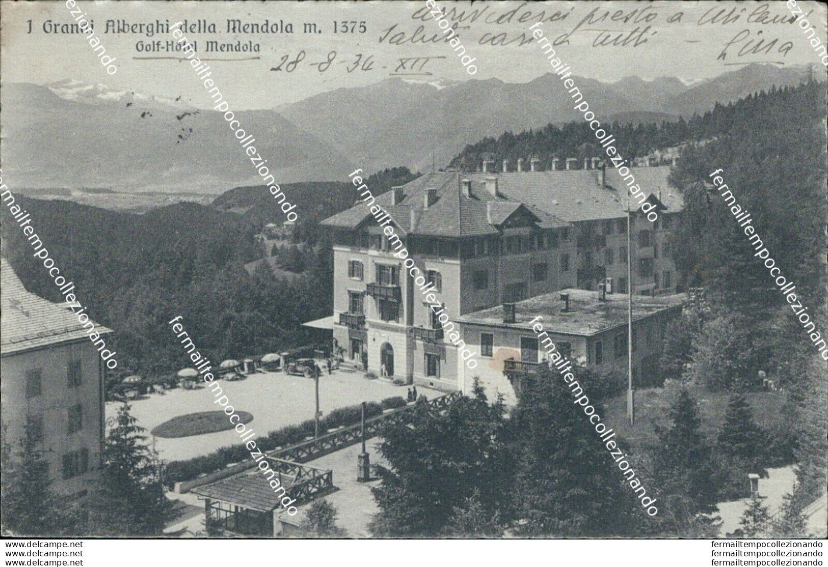 Bf244 Cartolina I Grandi Alberghi Della Mendola Provincia Di Bolzano - Bolzano (Bozen)