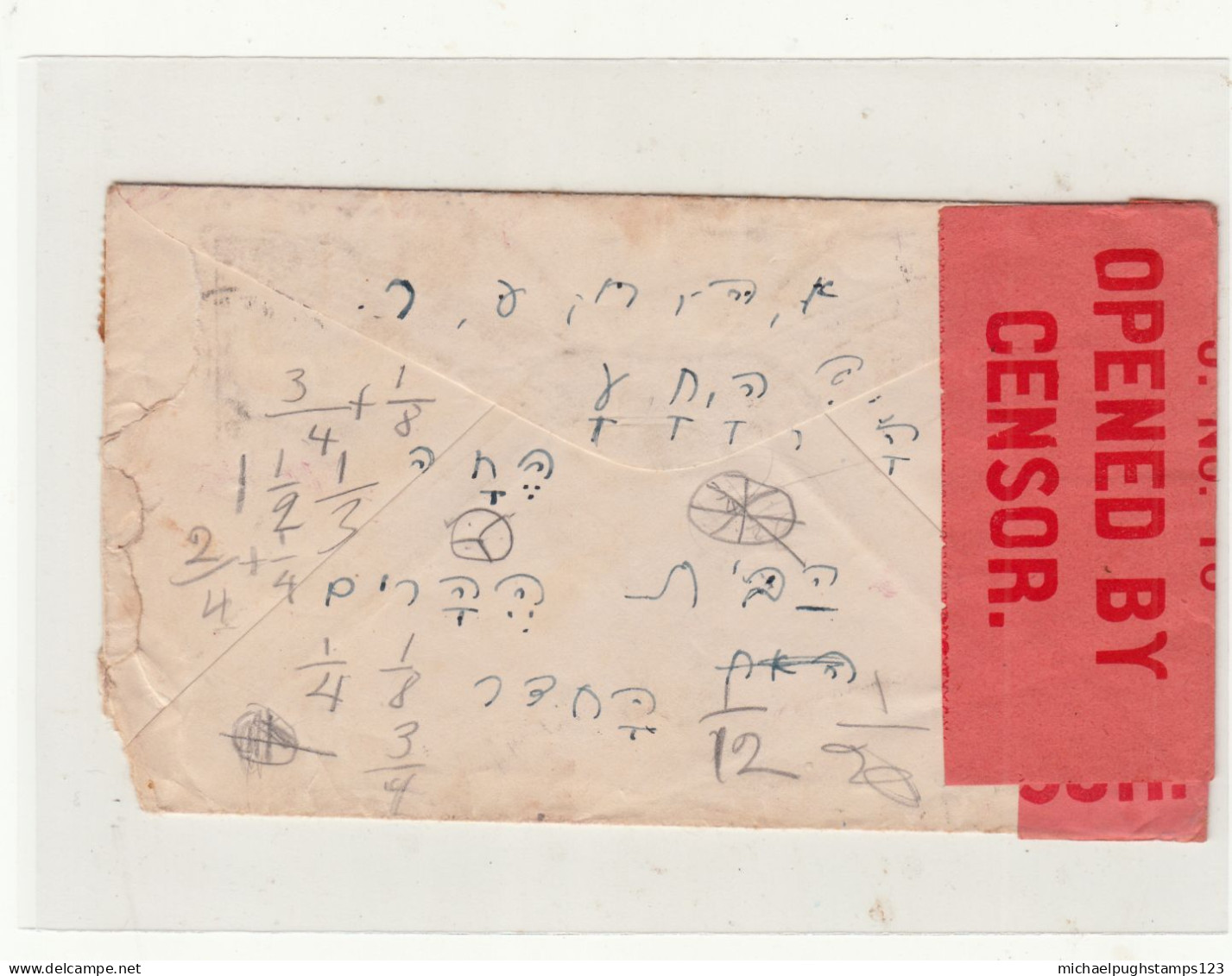 U.S. / Airmail / Palestine / Censoprship - Altri & Non Classificati