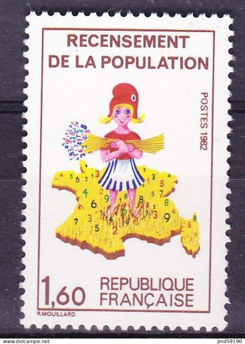 FRANCE Timbre 2202a Neuf**, Variété Recensement Sans Le Chiffre 7 Dans La Corse - Unused Stamps