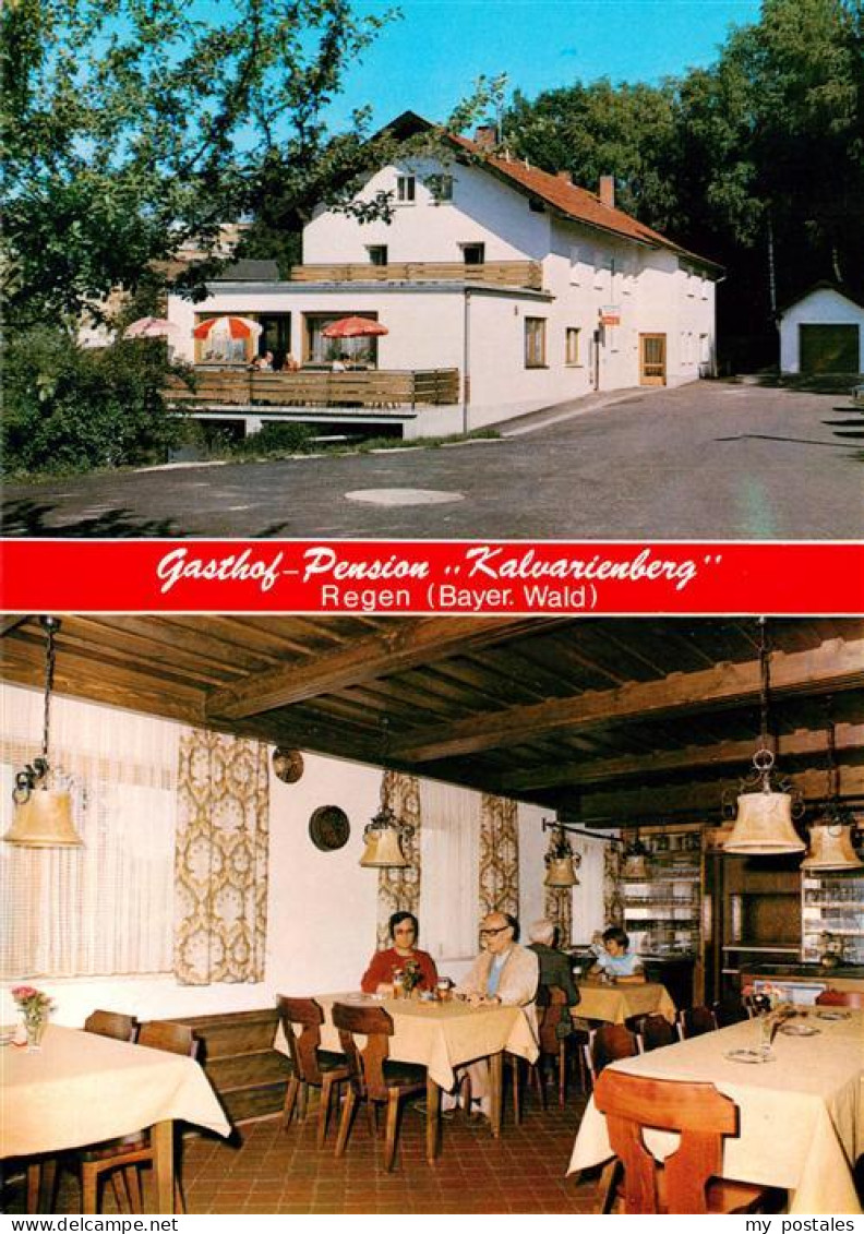 73890788 Regen Bayern Gasthof Pension Kalvarienberg Gaststube  - Regen