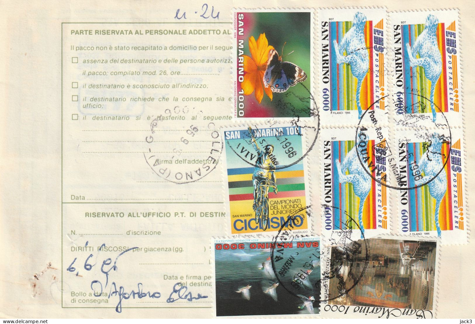 BOLLETTINO POSTALE - (SAN MARINO) ALB. - Colis-postaux