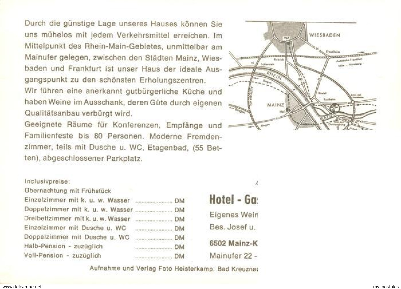 73890699 Kostheim Mainz Gasthaus Zum Engel Gastraeume Kostheim Mainz - Wiesbaden