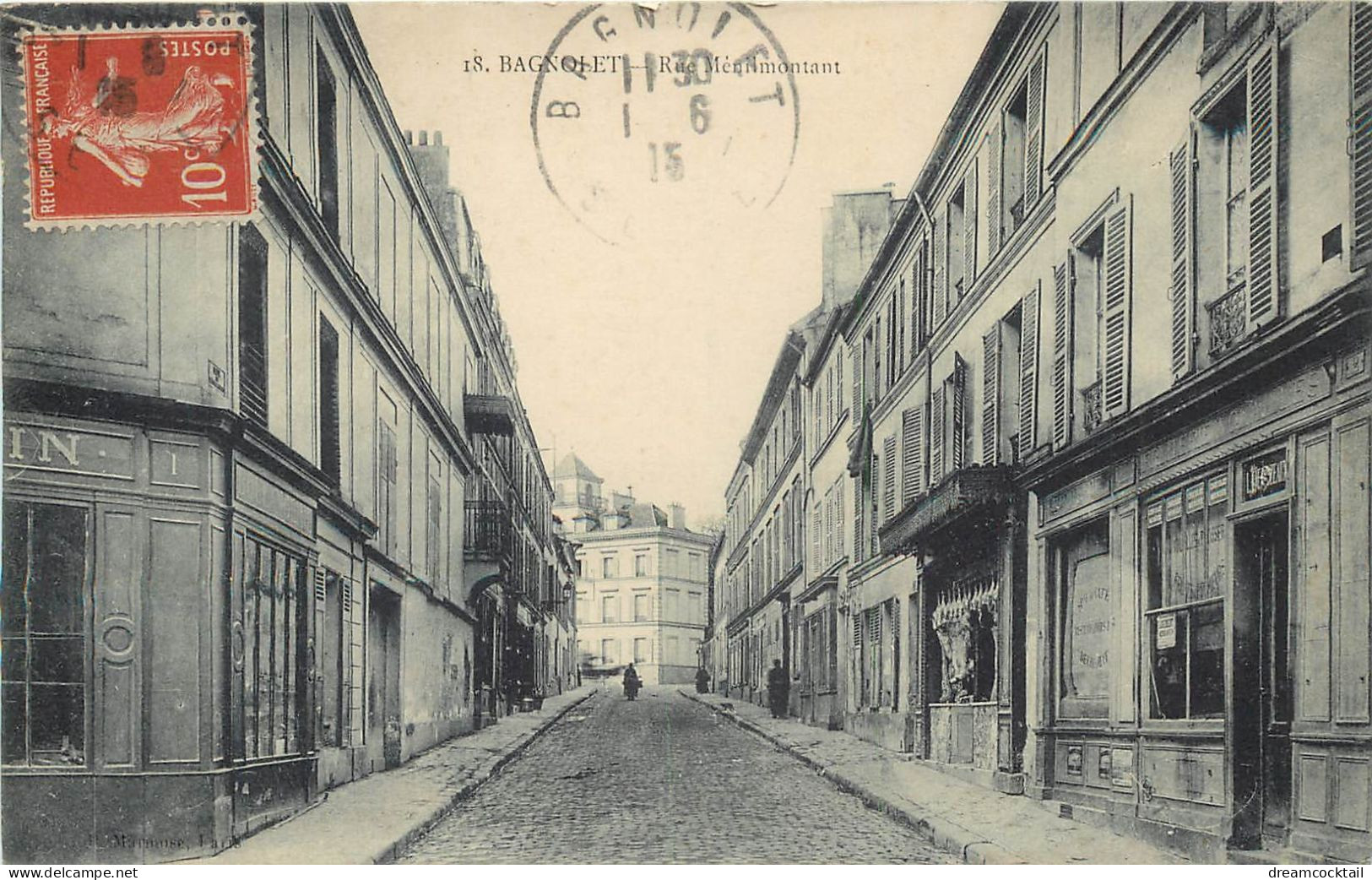 93 BAGNOLET. Rue De Ménilmontant Devenue Rue Jean-Jaurès 1915 (plan Très Rare).... - Bagnolet