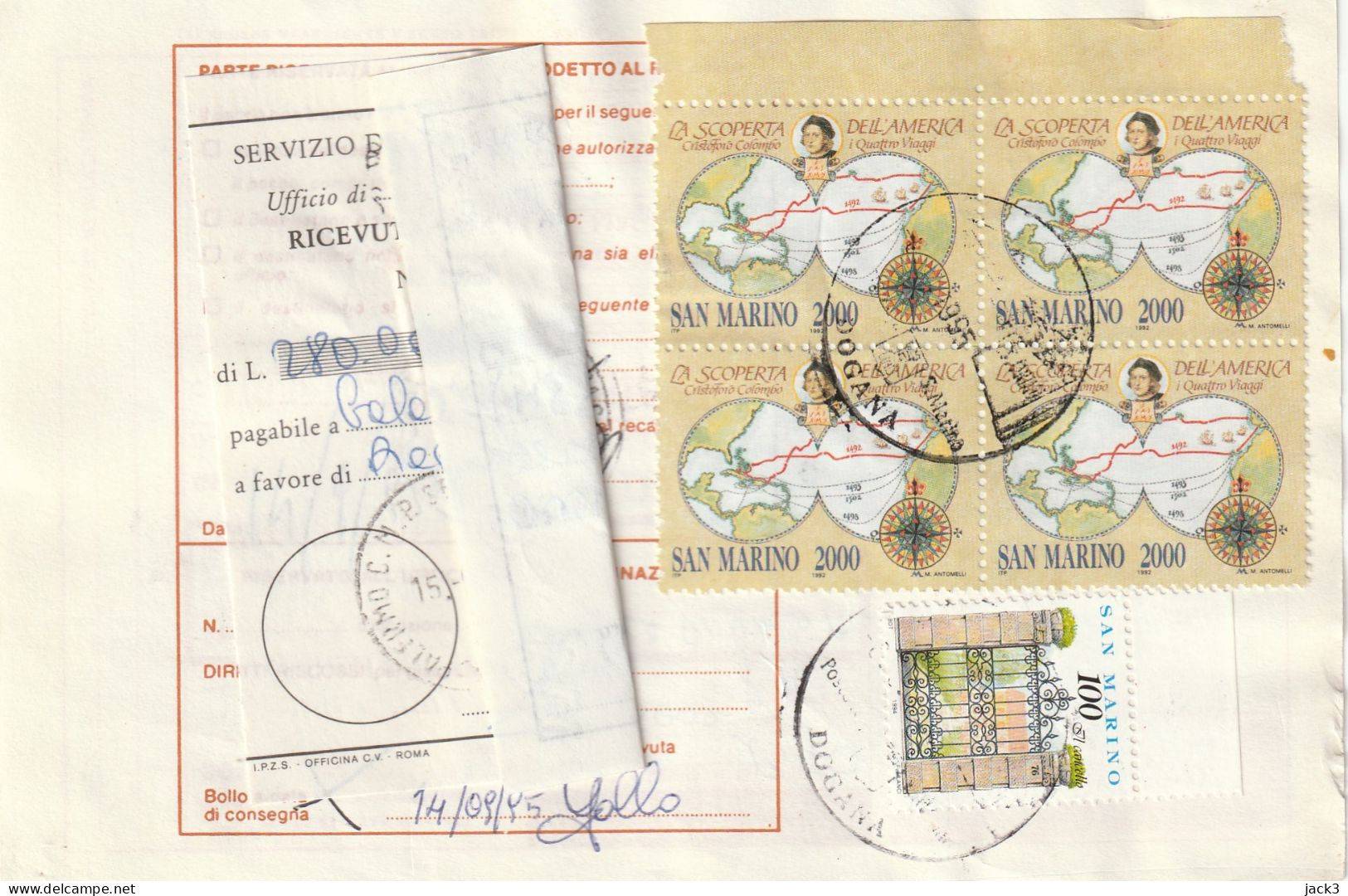 BOLLETTINO POSTALE - (SAN MARINO) ALB. - Postpaketten