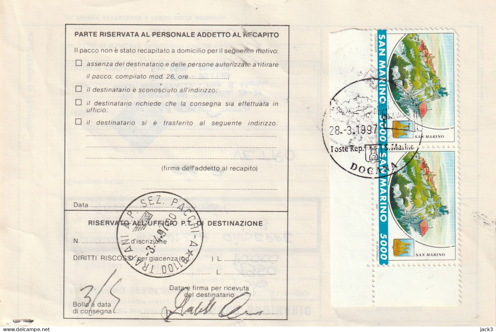 BOLLETTINO POSTALE - (SAN MARINO) ALB. - Postal Parcels