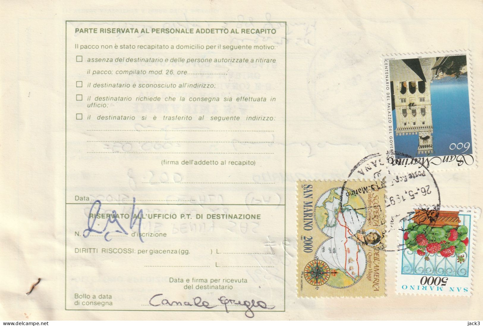 BOLLETTINO POSTALE - (SAN MARINO) ALB. - Postal Parcels