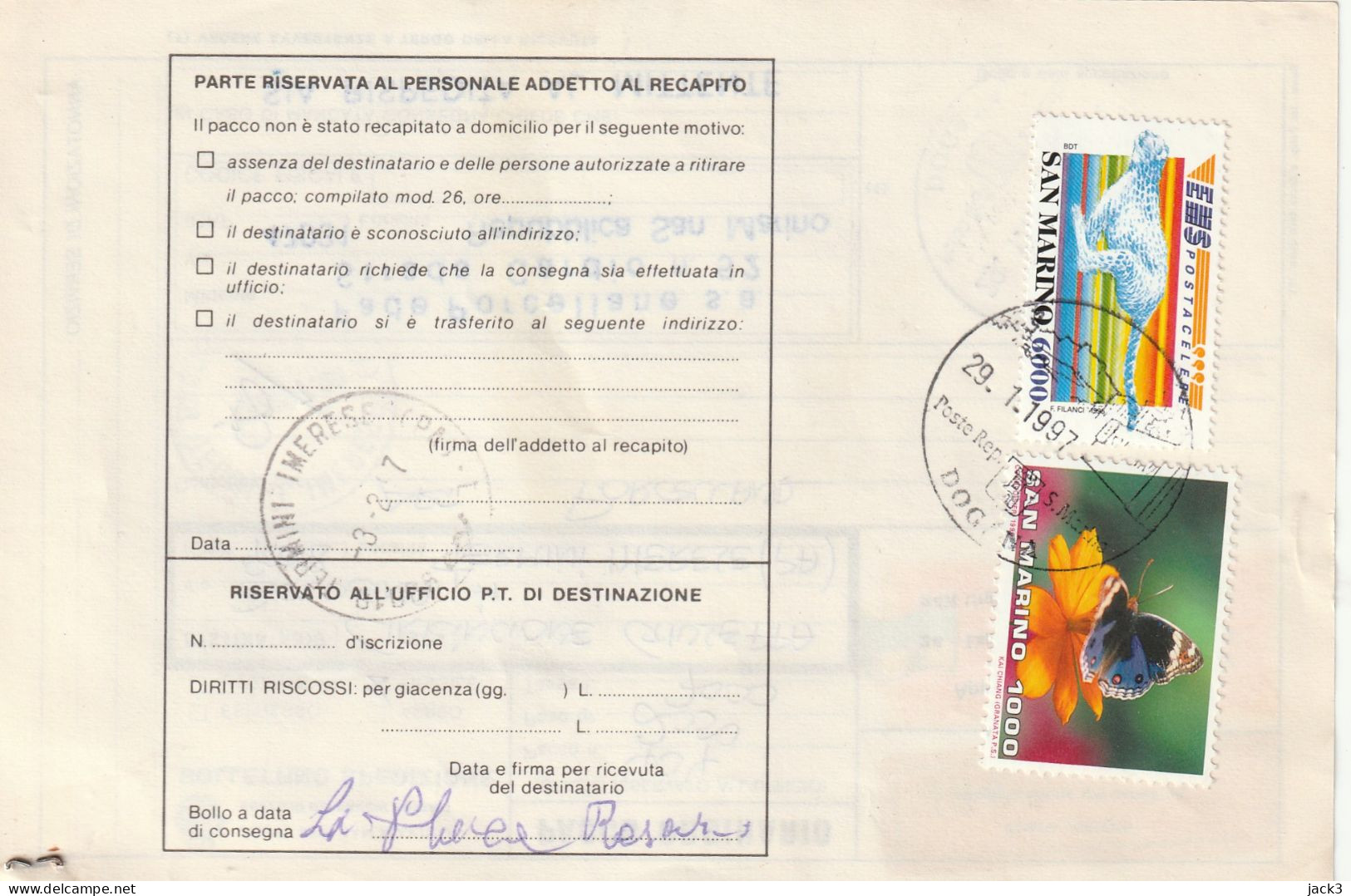 BOLLETTINO POSTALE - (SAN MARINO) ALB. - Postal Parcels