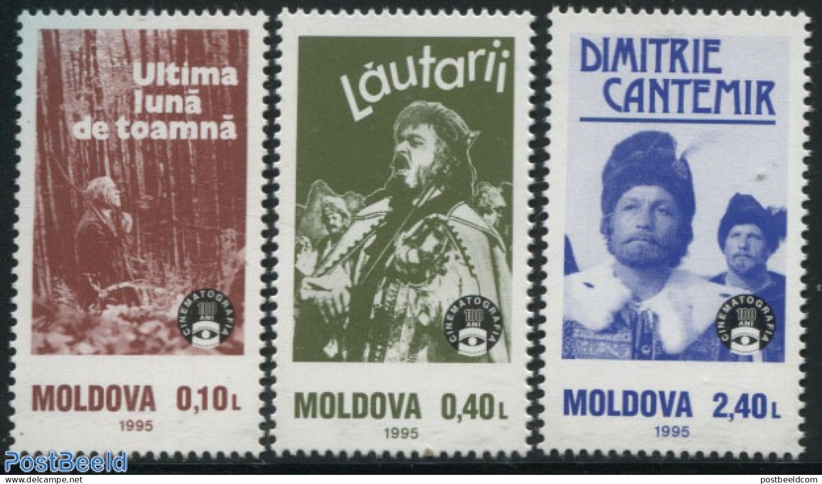 Moldova 1995 Film Scenes 3v, Mint NH, Performance Art - Film - Movie Stars - Film