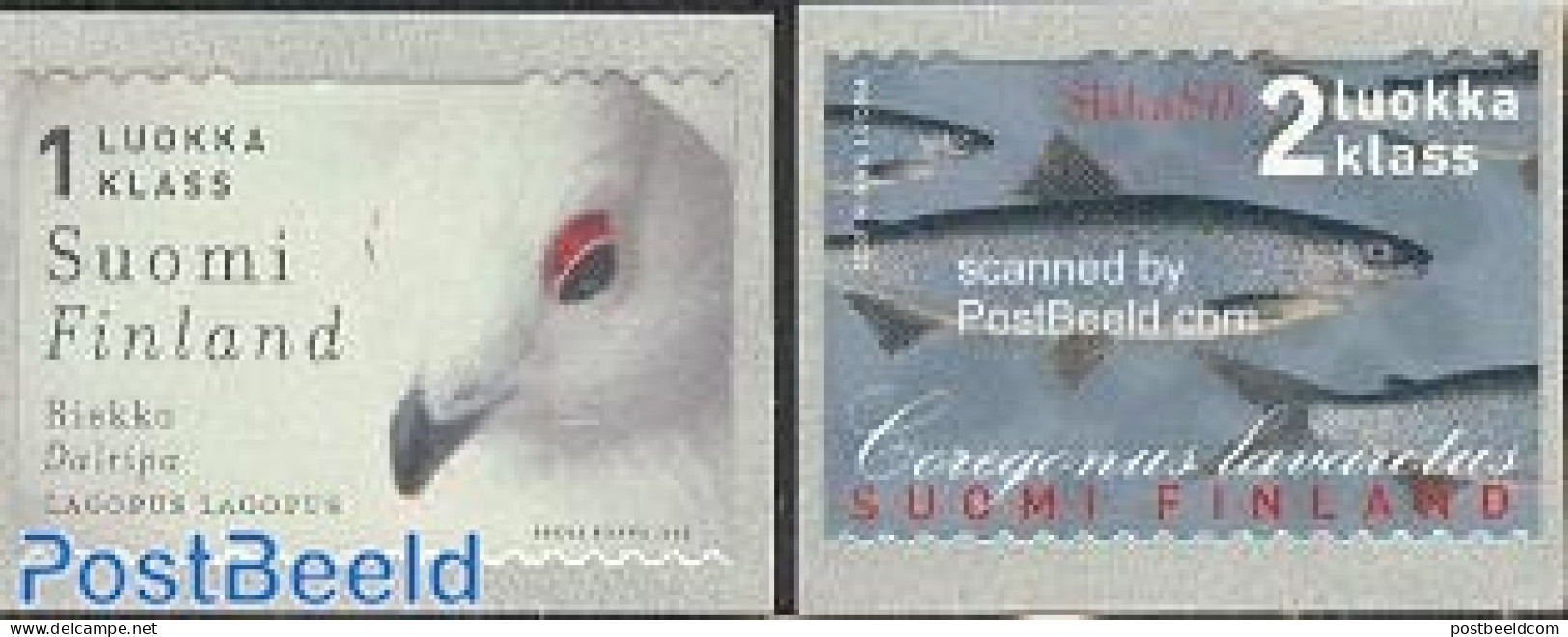 Finland 2000 Animals 2v S-a, Mint NH, Nature - Birds - Fish - Unused Stamps