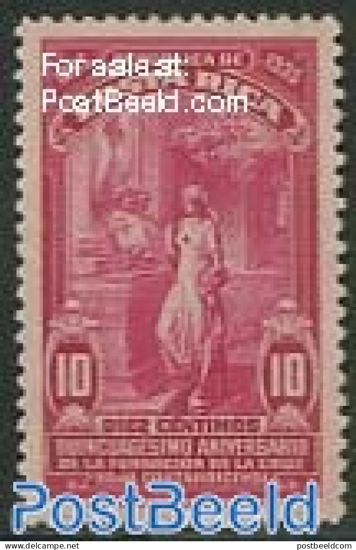 Costa Rica 1935 Red Cross 50th Anniversary 1v, Mint NH, Health - Red Cross - Rode Kruis