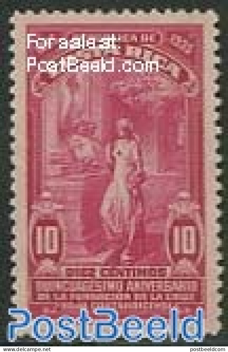 Costa Rica 1935 Red Cross 50th Anniversary 1v, Mint NH, Health - Red Cross - Rotes Kreuz