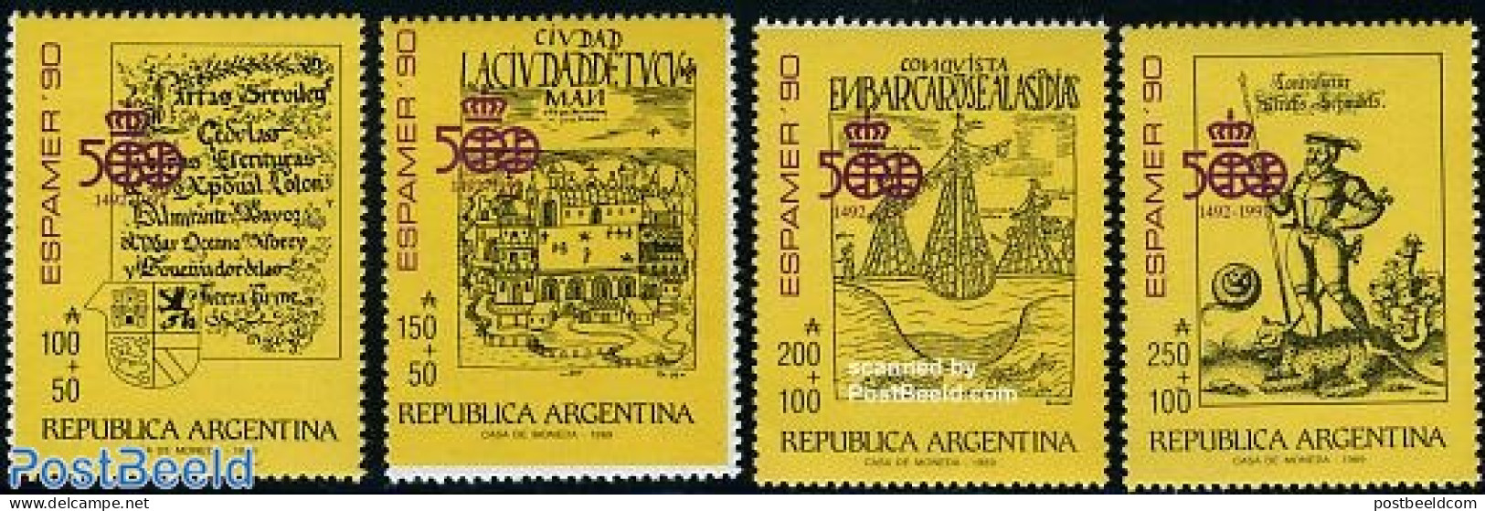 Argentina 1989 Espamer 4v, Mint NH, Art - Books - Unused Stamps