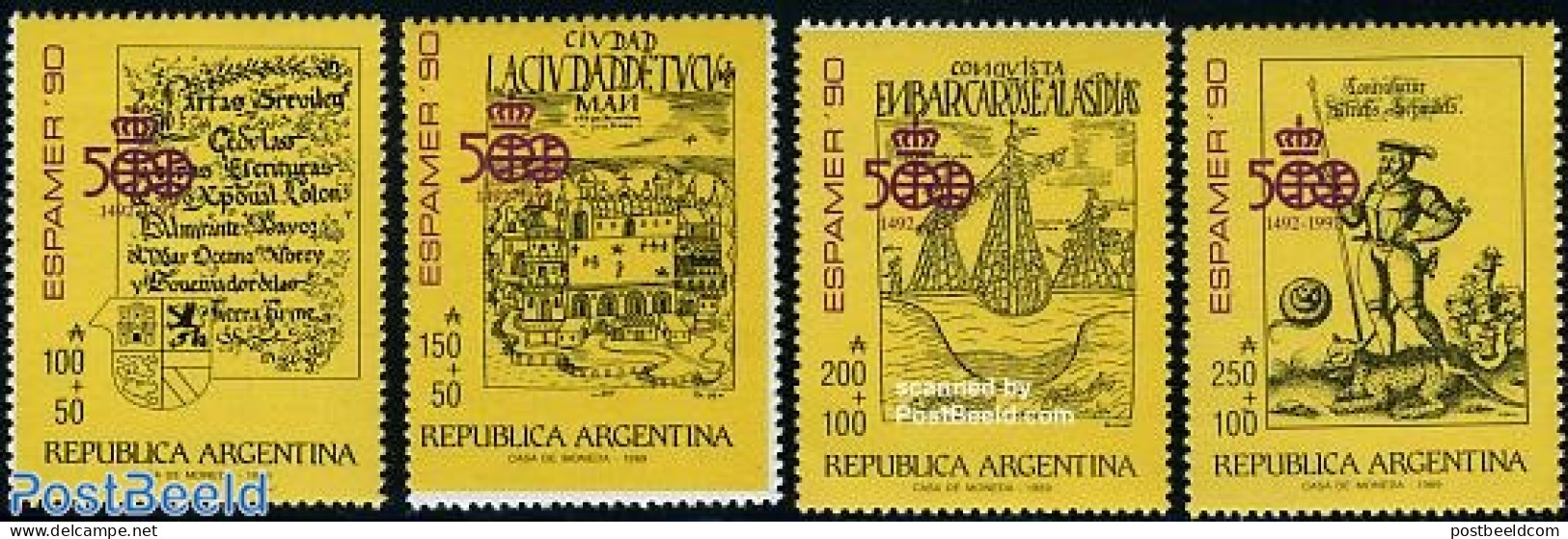 Argentina 1989 Espamer 4v, Mint NH, Art - Books - Nuovi