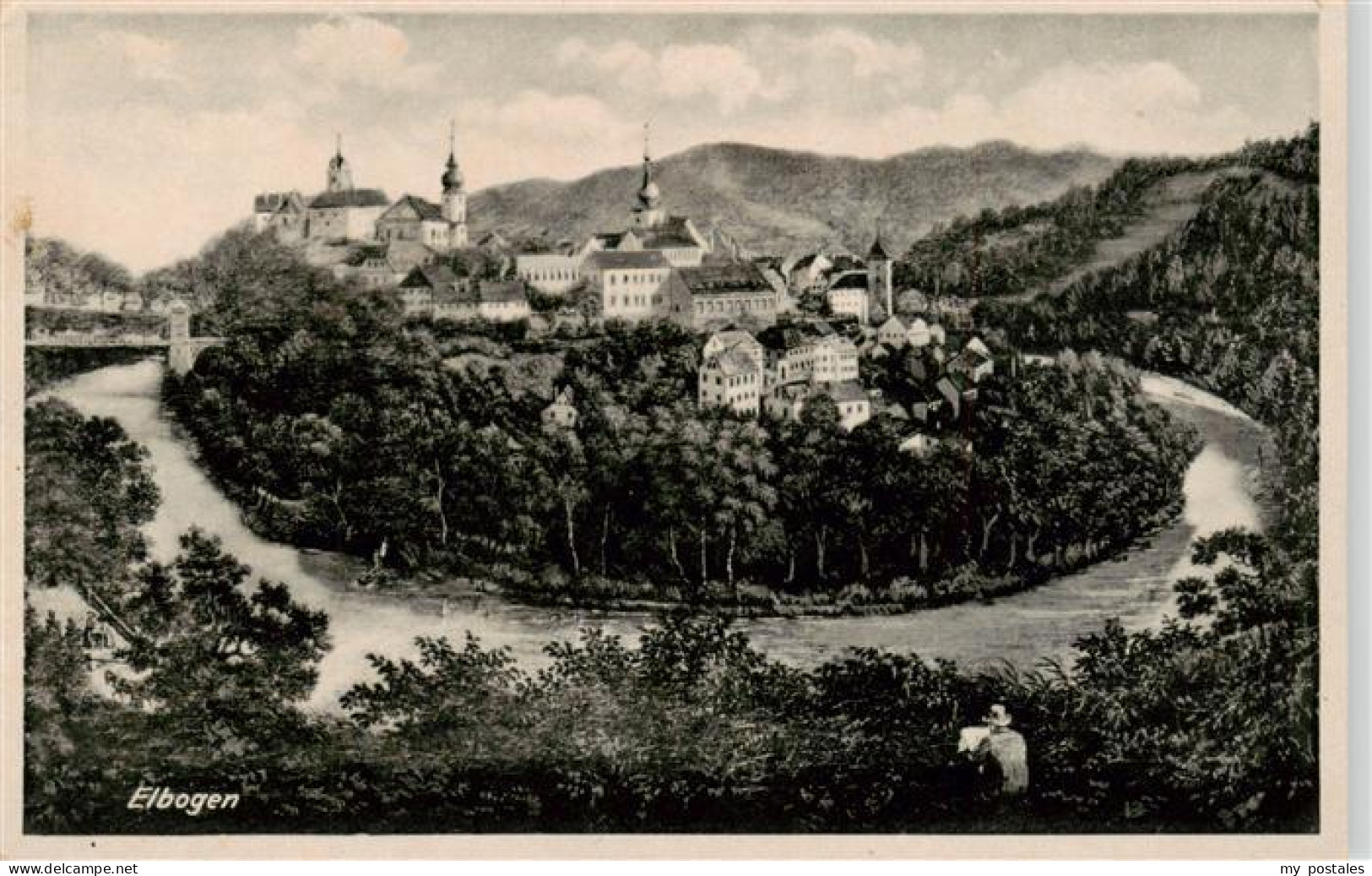 73890478 Elbogen Loket Czechia Panorama  - Tschechische Republik