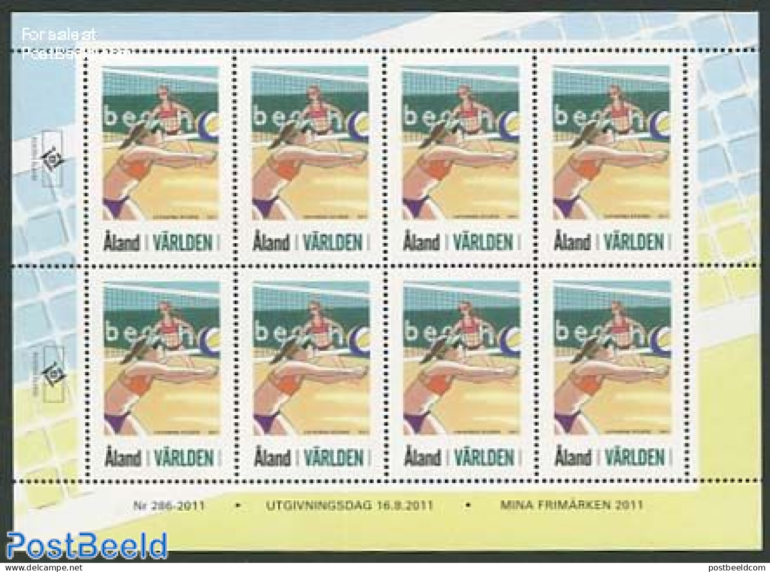 Aland 2011 My Stamp, Volleyball M/s, Mint NH, Sport - Volleyball - Volleyball