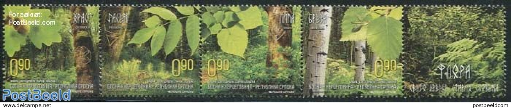 Bosnia Herzegovina - Serbian Adm. 2012 Trees 4v+tab [::::T], Mint NH, Nature - Trees & Forests - Rotary Club