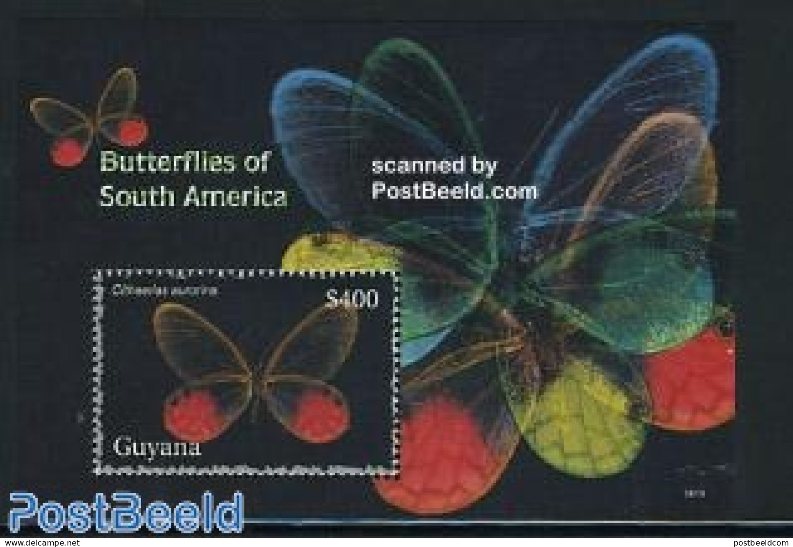 Guyana 2006 Butterflies Of South America S/s, Mint NH, Nature - Butterflies - Guyana (1966-...)