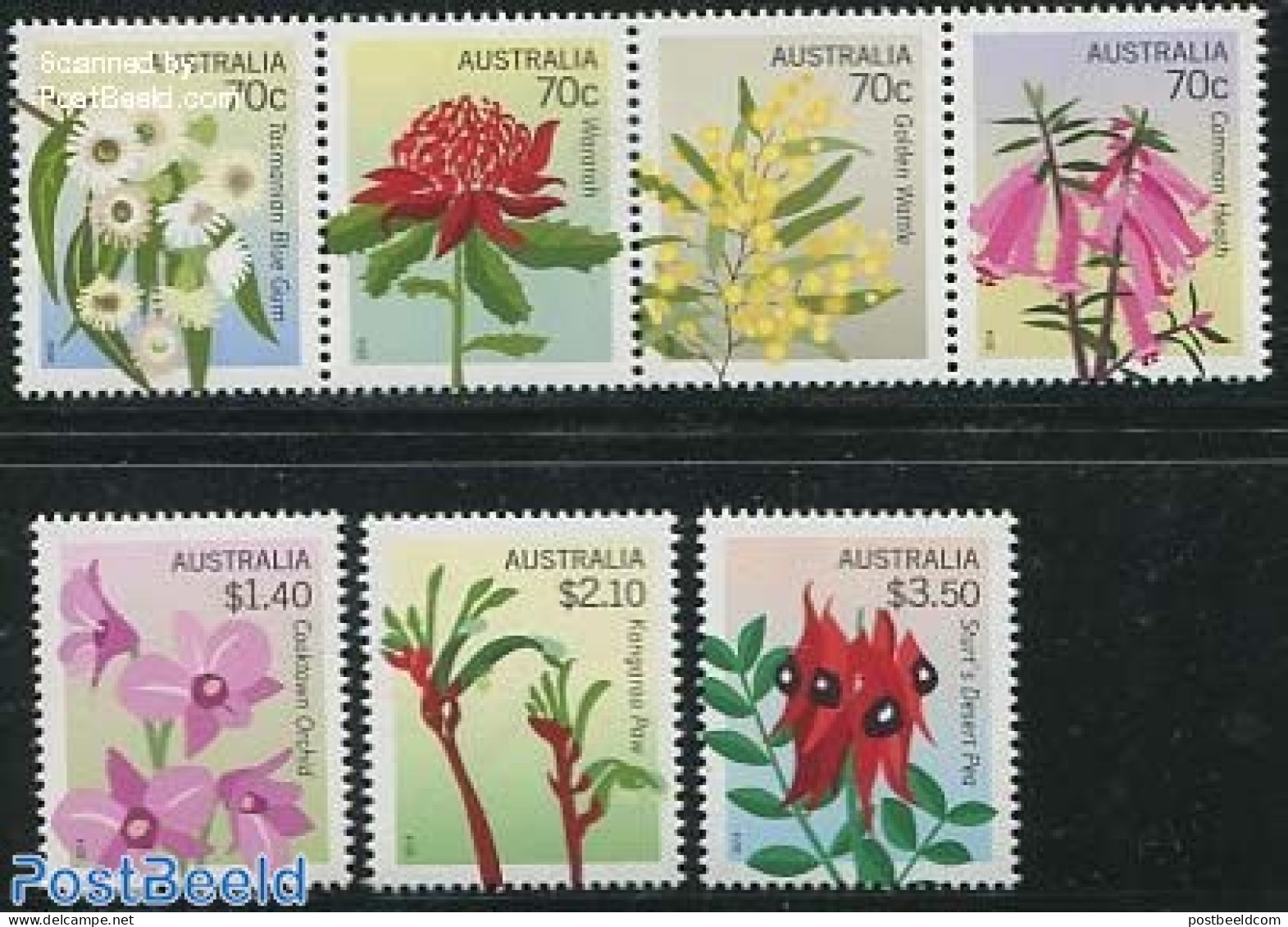 Australia 2014 Flowers 7v (3v+[:::]), Mint NH, Nature - Flowers & Plants - Neufs