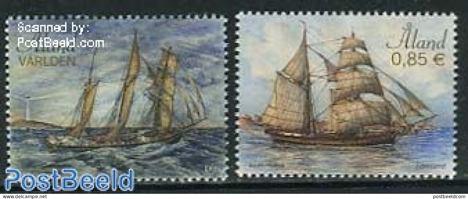 Aland 2015 Ships 2v, Mint NH, Transport - Various - Ships And Boats - Lighthouses & Safety At Sea - Barche