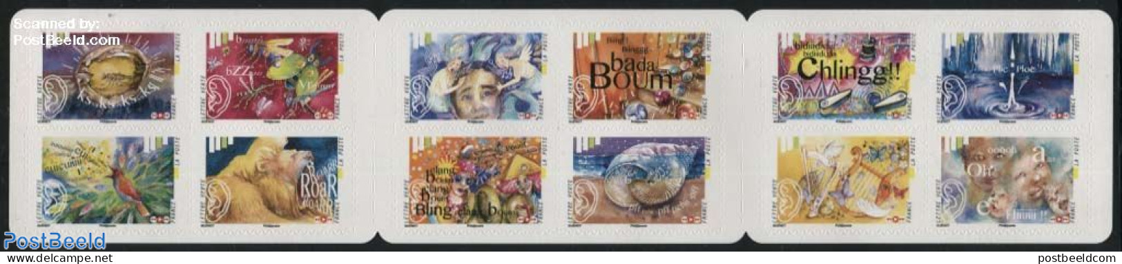France 2016 Sounds 12v S-a In Booklet, Mint NH, Nature - Performance Art - Various - Birds - Cat Family - Insects - Sh.. - Ungebraucht