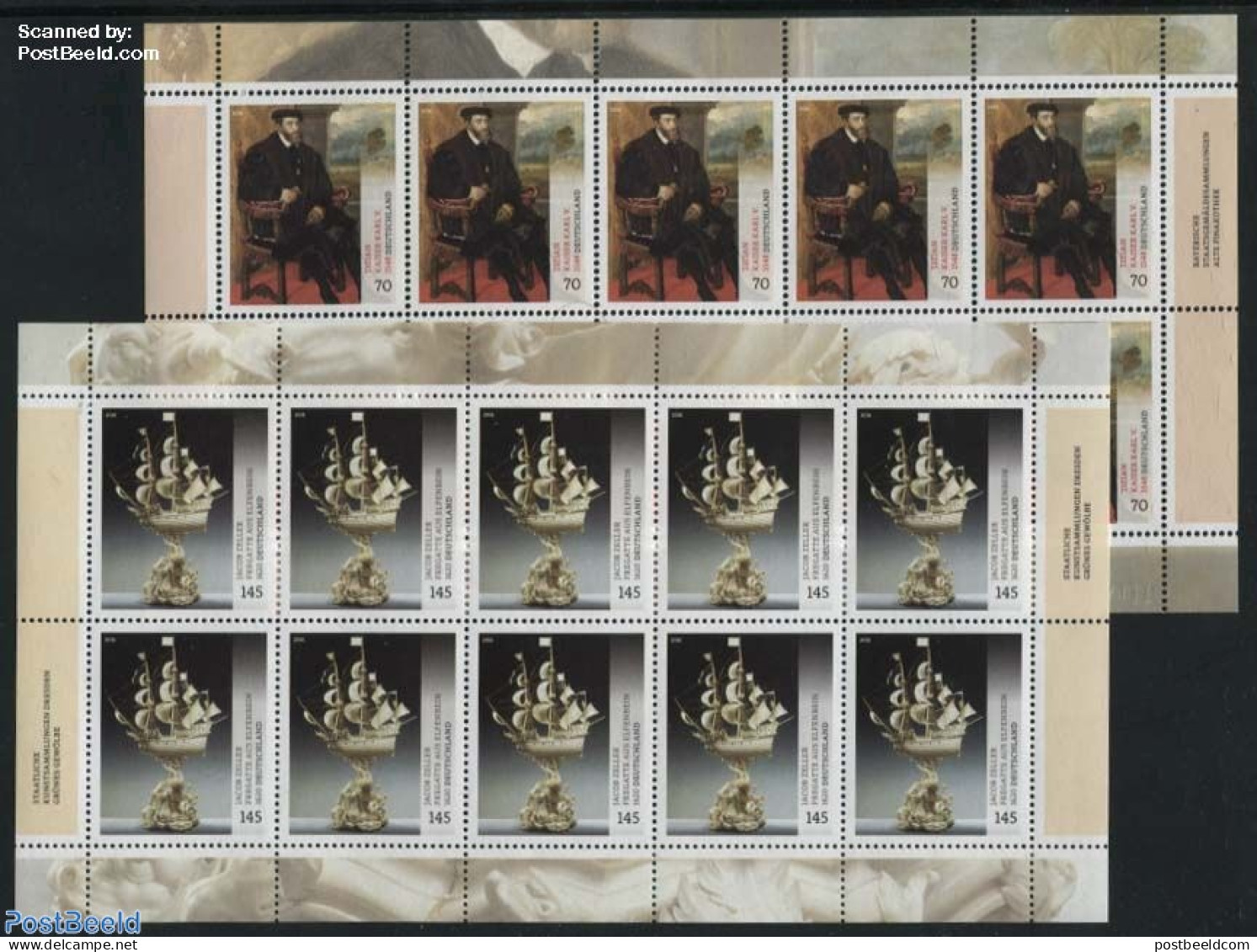 Germany, Federal Republic 2016 Art, Titian & Zeller 2 M/ss, Mint NH, History - Transport - Kings & Queens (Royalty) - .. - Nuevos
