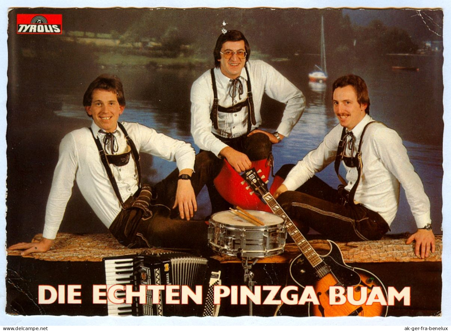 Autogrammkarte AK Musik Die Echten Pinzga Buam Saalfelden Hans Peter Mayr Pinzgau Volksmusik Salzburg Österreich Austria - Cantantes Y Músicos