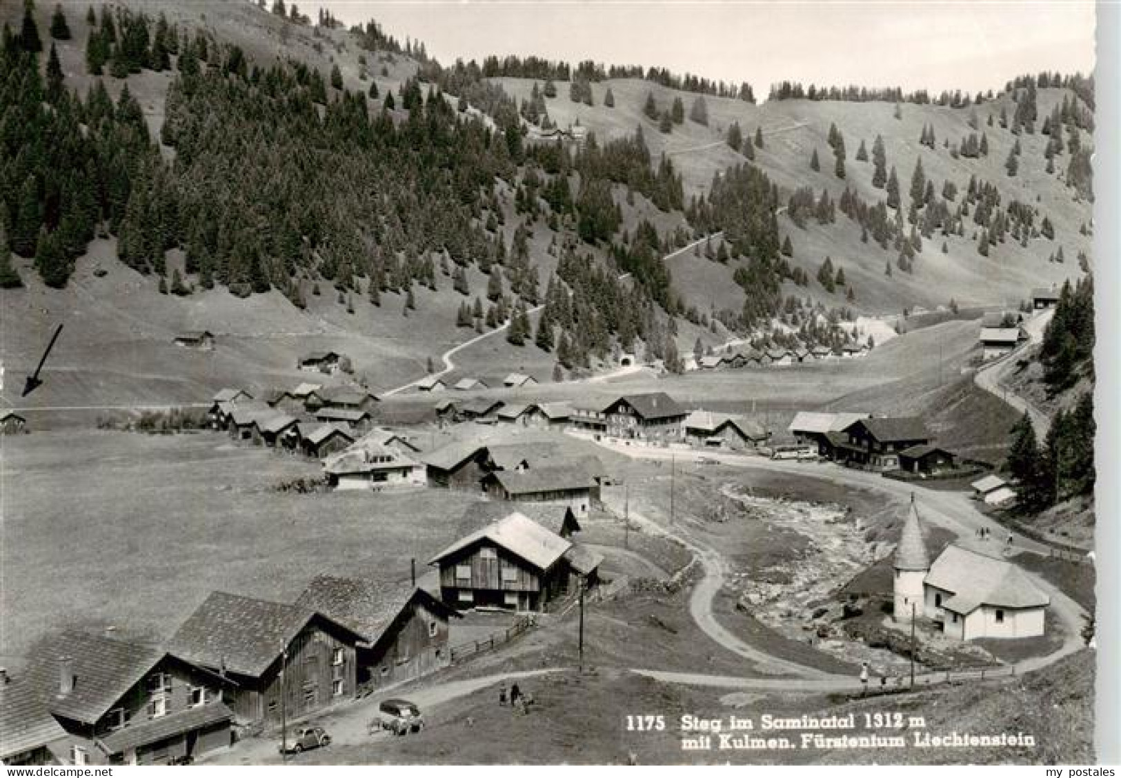 73890372 Steg Saminatal Liechtenstein Panorama Mit Kulmen  - Liechtenstein