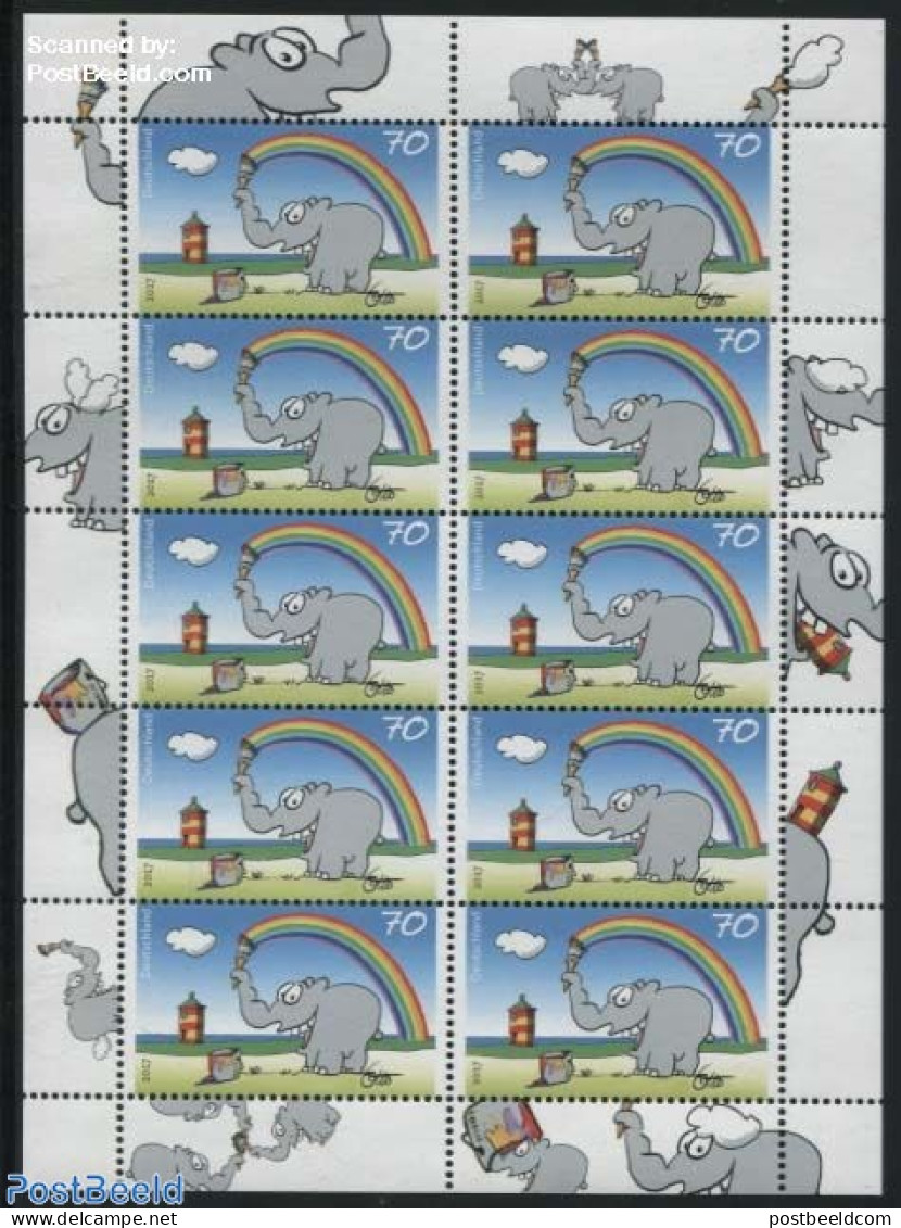 Germany, Federal Republic 2017 Ottifant M/s, Mint NH, Nature - Elephants - Art - Comics (except Disney) - Ongebruikt