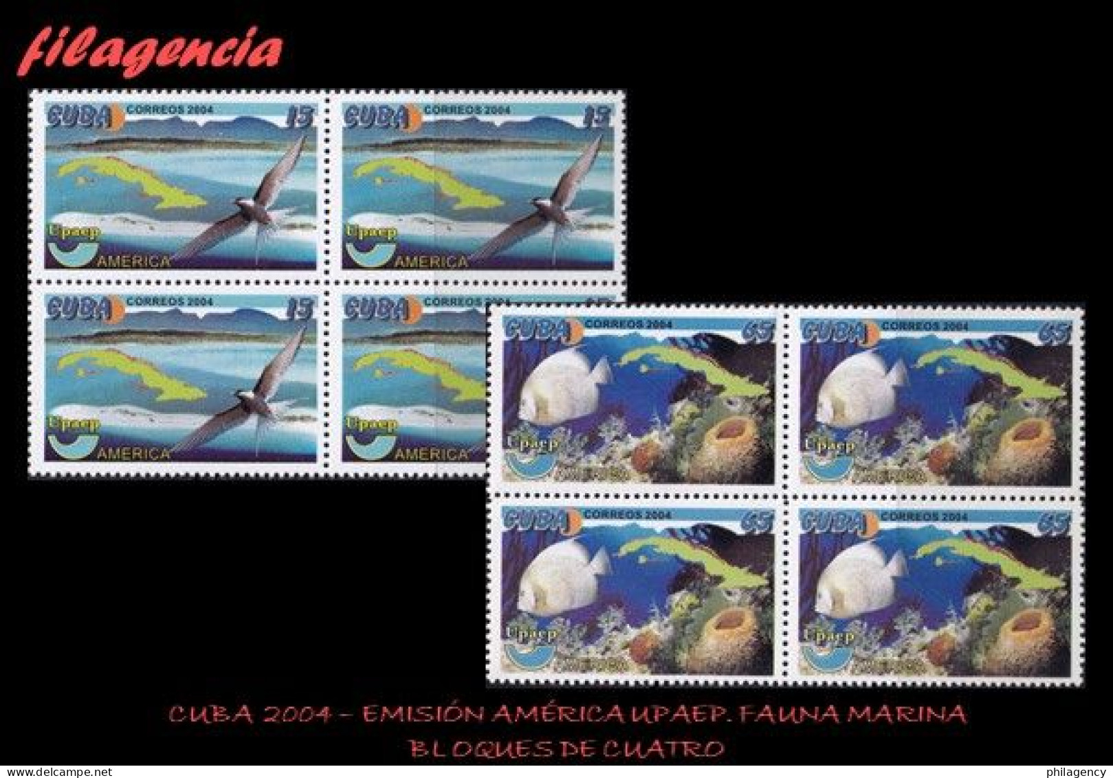 CUBA. BLOQUES DE CUATRO. 2004-21 EMISIÓN AMÉRICA UPAEP. PROTECCIÓN DEL MEDIO AMBIENTE - Ungebraucht