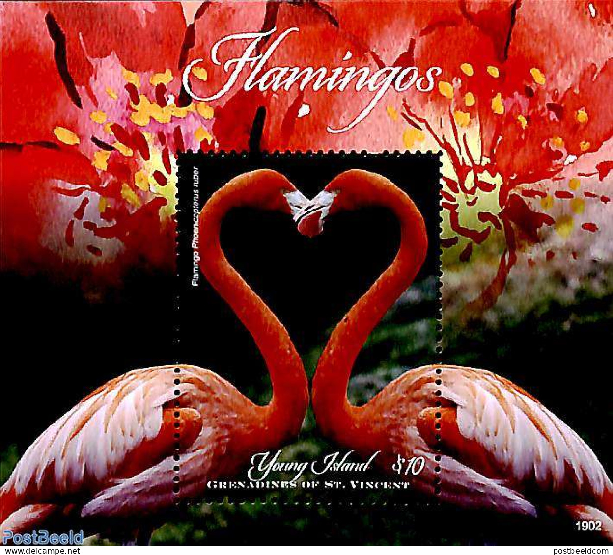 Saint Vincent & The Grenadines 2019 Flamingos S/s, Mint NH, Nature - Birds - St.Vincent Und Die Grenadinen