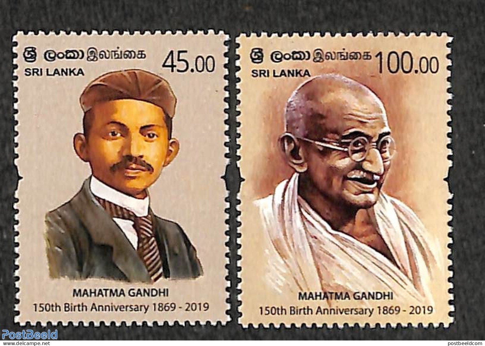 Sri Lanka (Ceylon) 2019 M. Gandhi 2v, Mint NH, History - Gandhi - Mahatma Gandhi