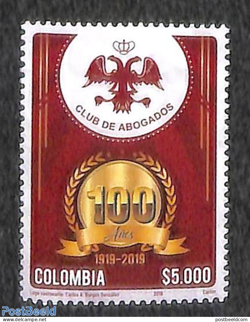 Colombia 2019 Lawyers Club 1v, Mint NH, Various - Justice - Kolumbien