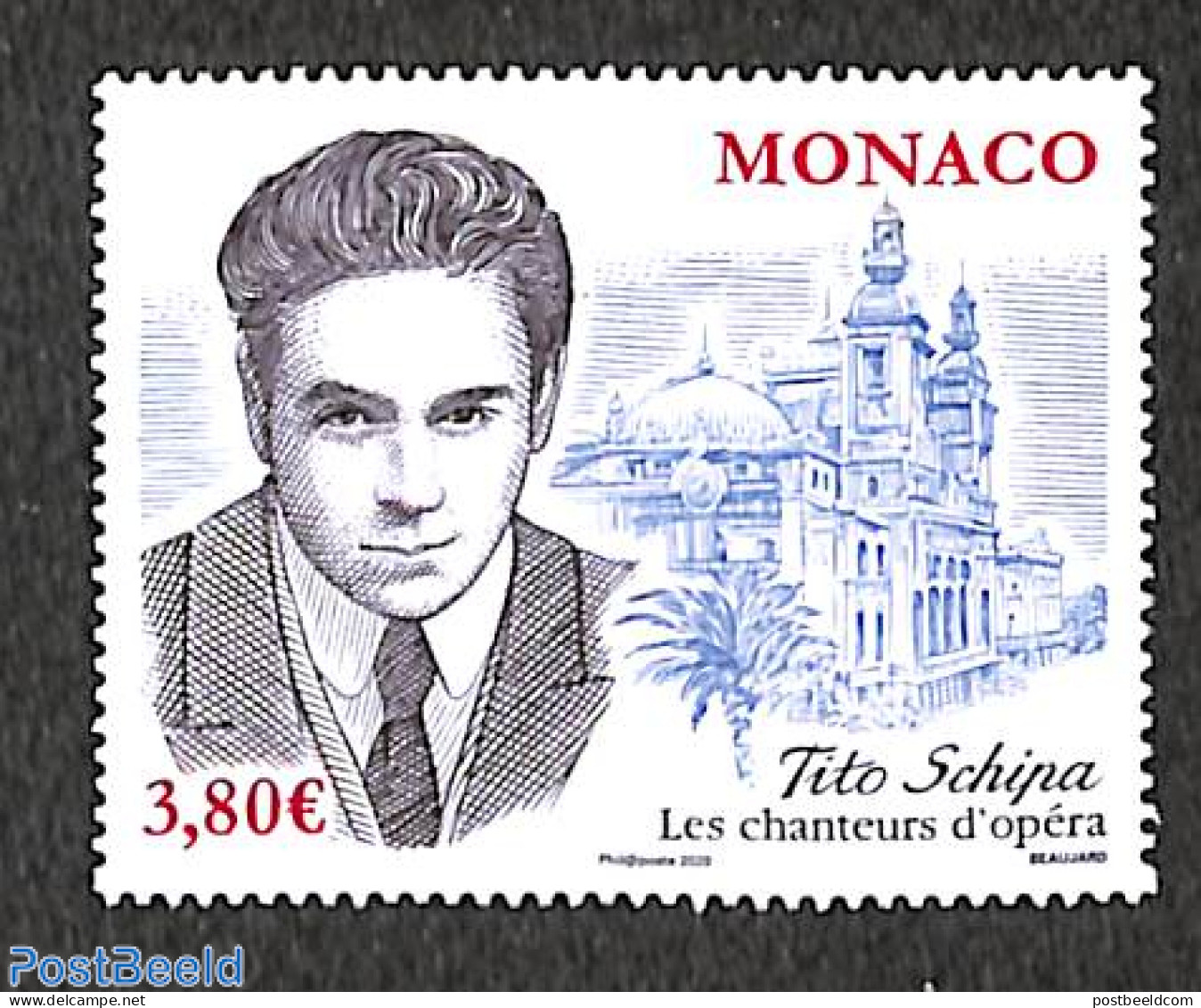 Monaco 2020 Tito Schipa 1v, Mint NH, Performance Art - Music - Unused Stamps