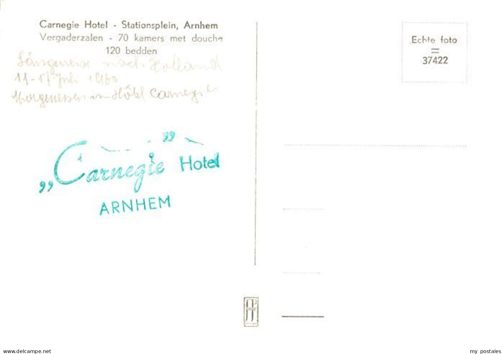 73890129 Arnhem Arnheim NL Carnegie Hotel Stationsplein  - Sonstige & Ohne Zuordnung