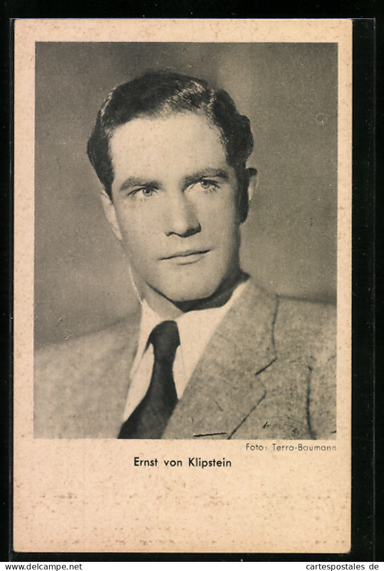 AK Schauspieler Ernst Von Klipstein Im Anzug  - Acteurs