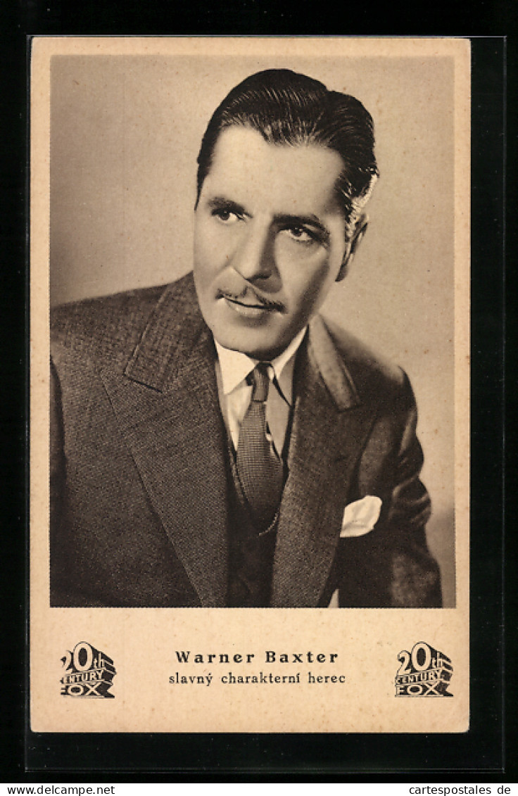 AK Schauspieler Warner Baxter Zur Seite Blickend  - Actors