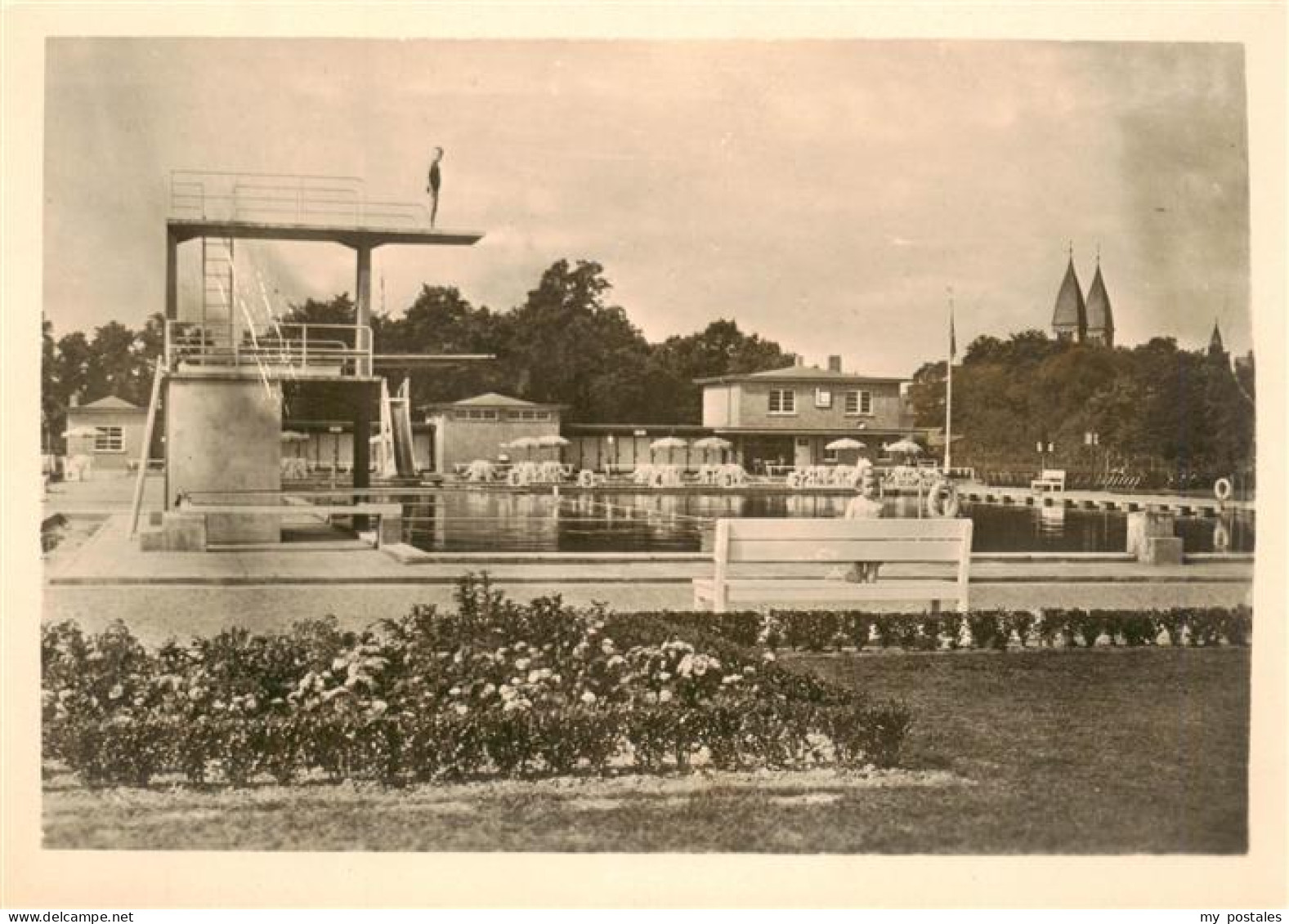 73890081 Rheda -Wiedenbrueck Westfalen Schwimmbad Mit Sprungturm  - Rheda-Wiedenbrück