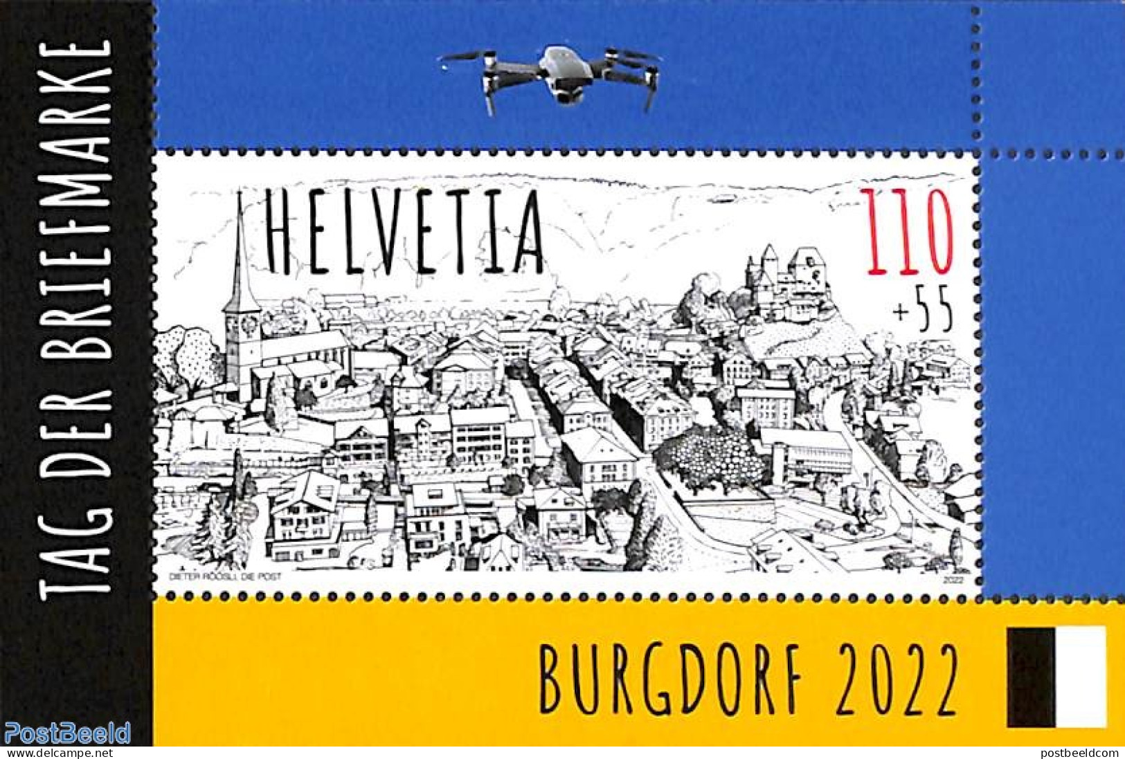 Switzerland 2022 Stamp Day, Burgdorf S/s, Mint NH, Stamp Day - Nuovi